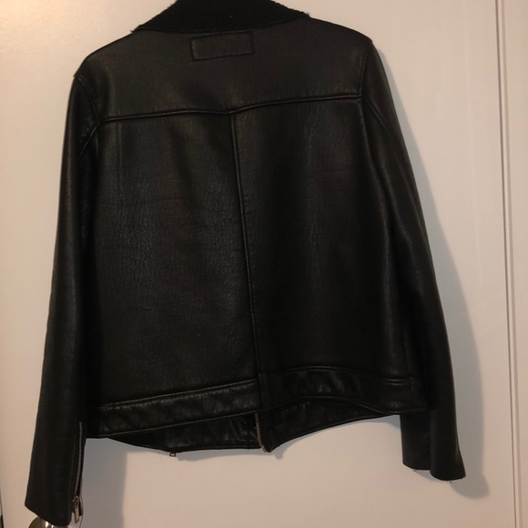 Black faux leather jacket - Picture 3 of 10